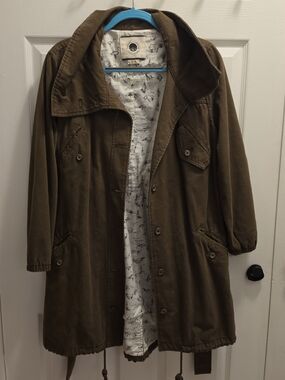 Anthropologie- Daughters Of The Liberation Women's Brown Utility Trench Coat
